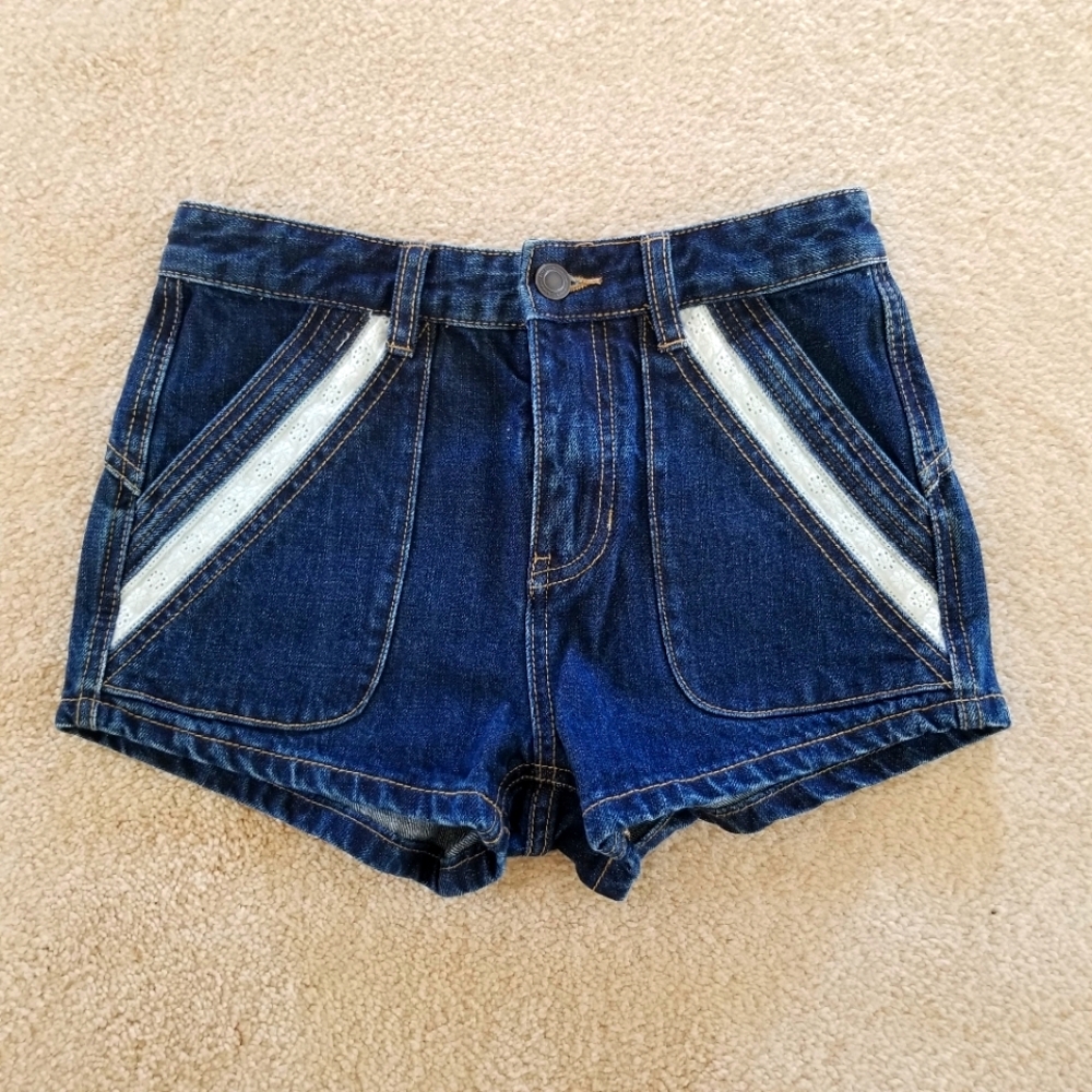 Free People High Rise Sweet Surrender Denim Shorts Size 24